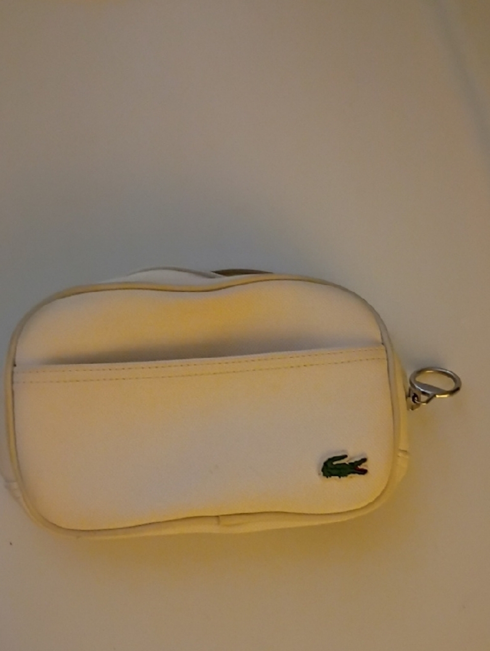 Lacoste White Pique Crossbody Pouch - Picture 8 of 11
